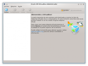 Virtualbox recién instalado