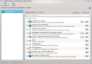 Panel de control de KDE Connect